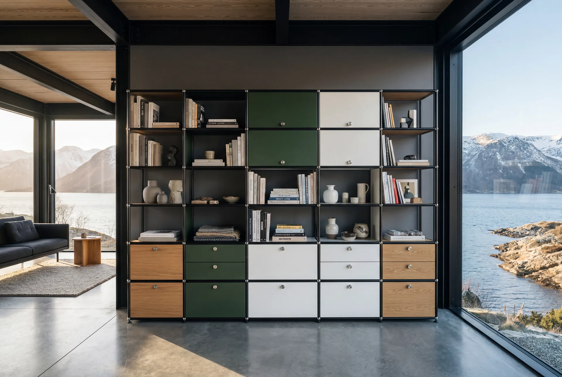 Tall Klackjoy modular storage wall visualization