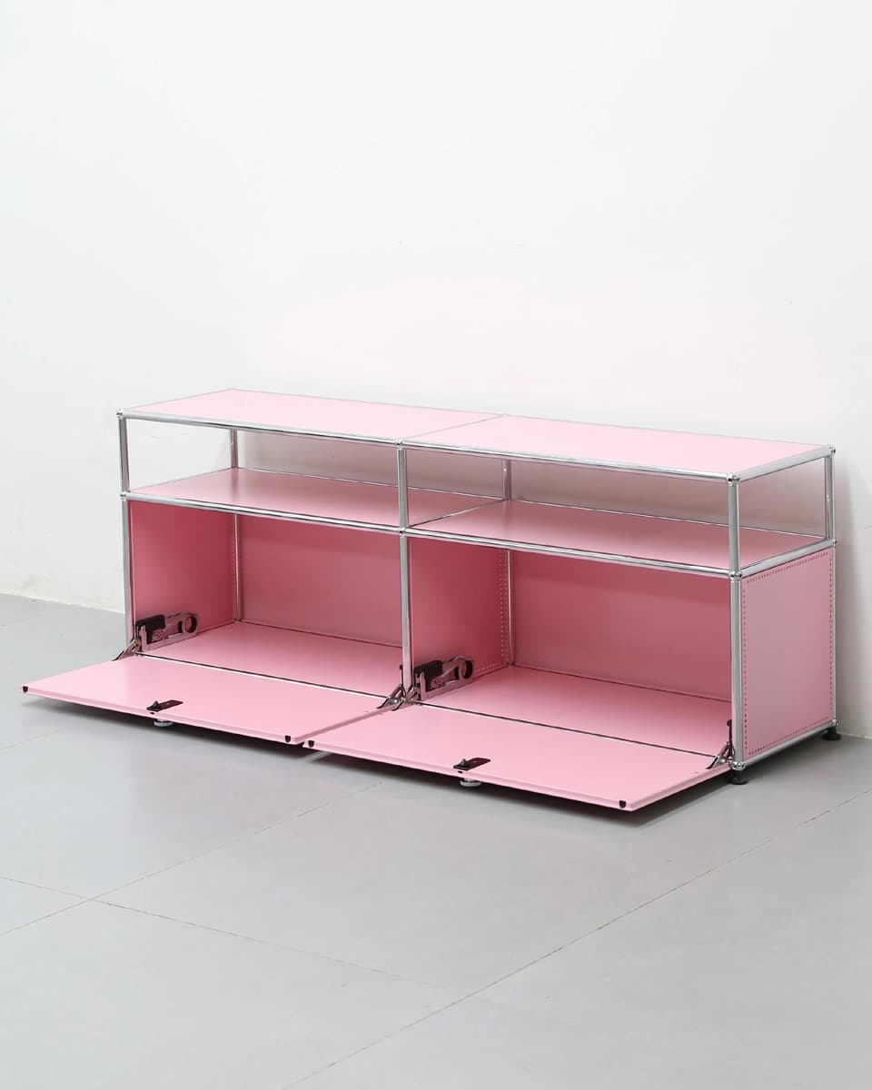 White Two-Column Sideboard