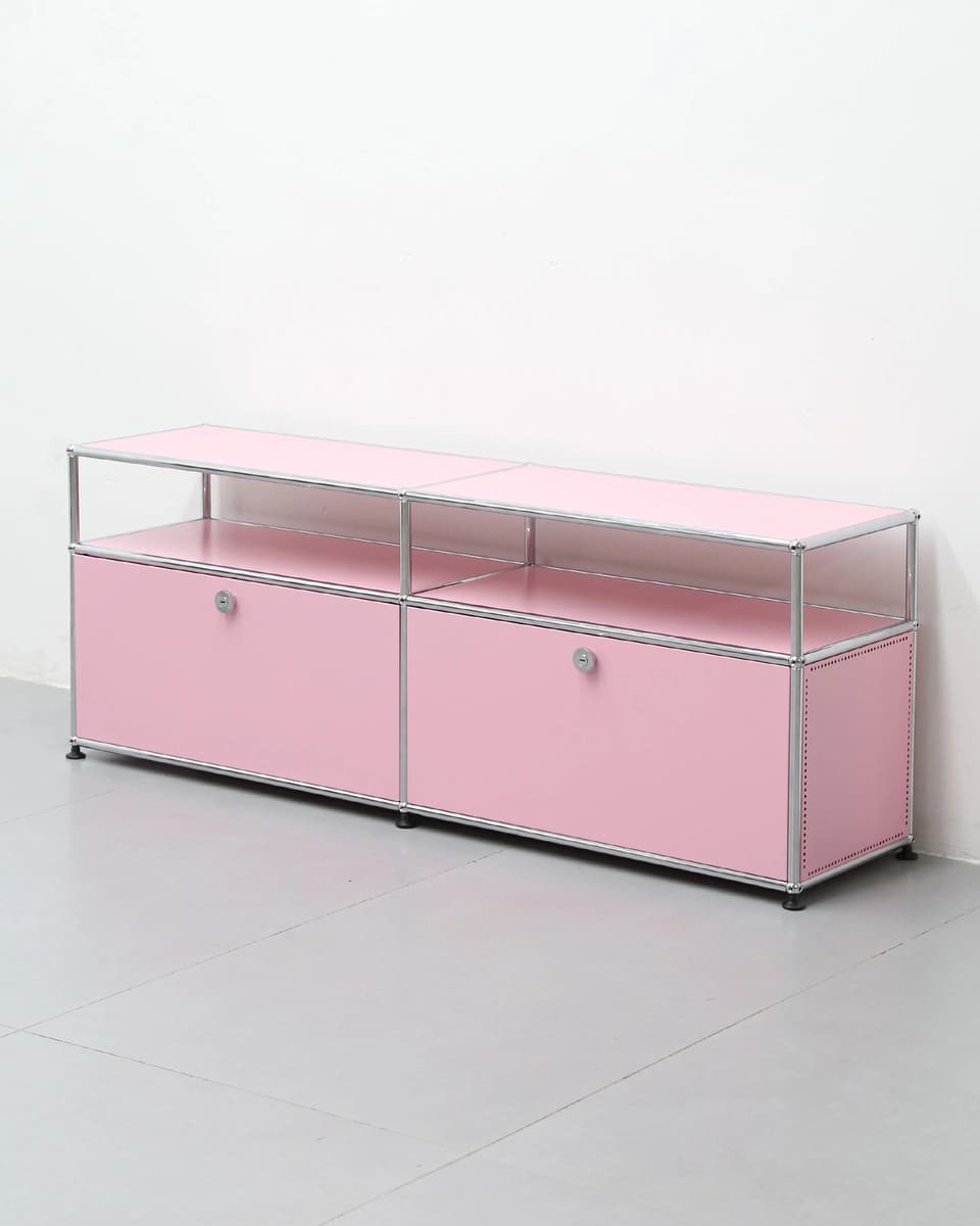 White Two-Column Sideboard
