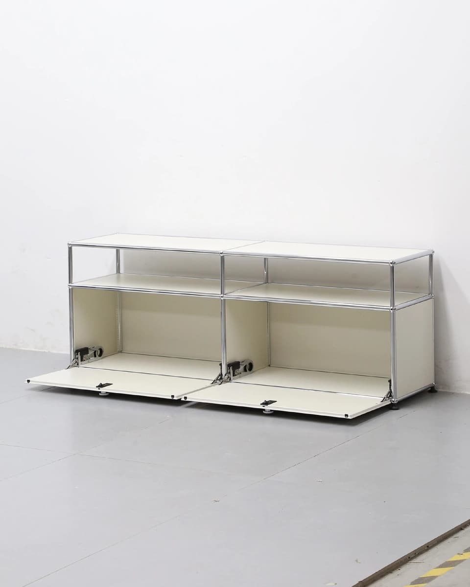 White Two-Column Sideboard