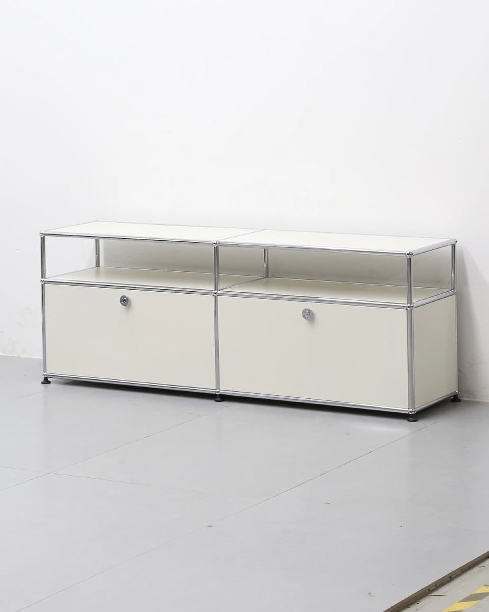 White Two-Column Sideboard