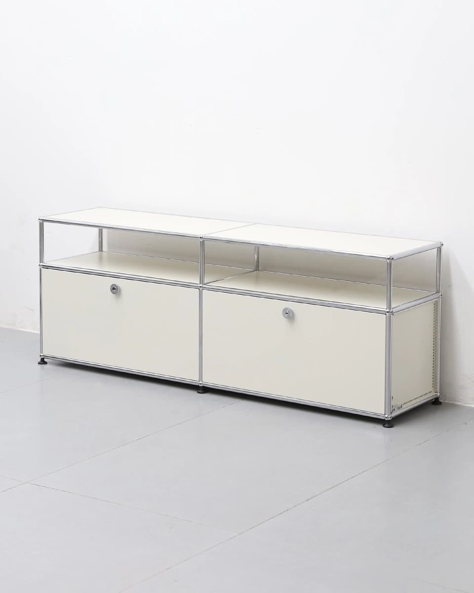 White Two-Column Sideboard