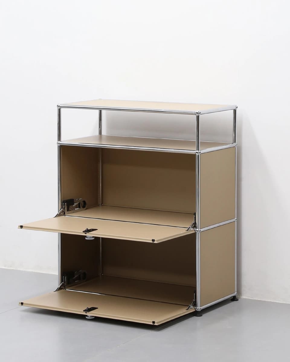 modular cabinet with drop-down doors