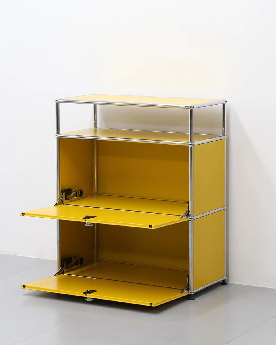 modular cabinet with drop-down doors